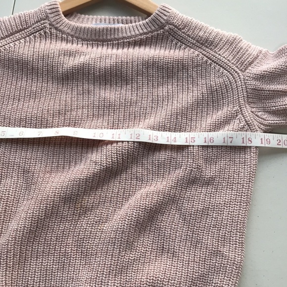 JOHN + Jenn pink knit sweater with weave laced in the back Small - Picture 11 of 12